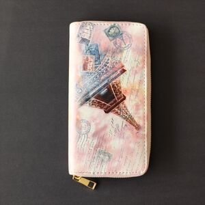 4/$50⭐️Mia&Luca Pink Eiffel Tower Women's Wallet